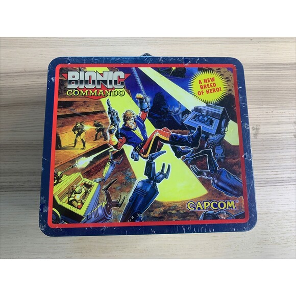Capcom Bionic Commando: New Breed Of Hero Tin Vintage Lunch Box - New - Picture 1 of 8